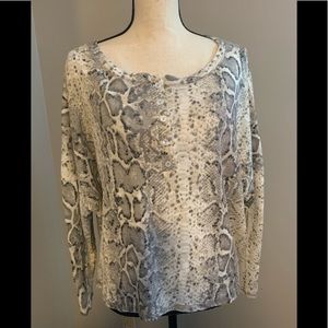 Snakeskin  thermal dolman top